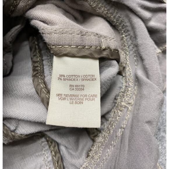 Free People Jacket Womens 4 Taupe Gray Corduroy Ruffle Peplum Romantic Military - Picture 10 of 16